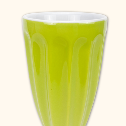 Lime Green Retro Milkshake Glass