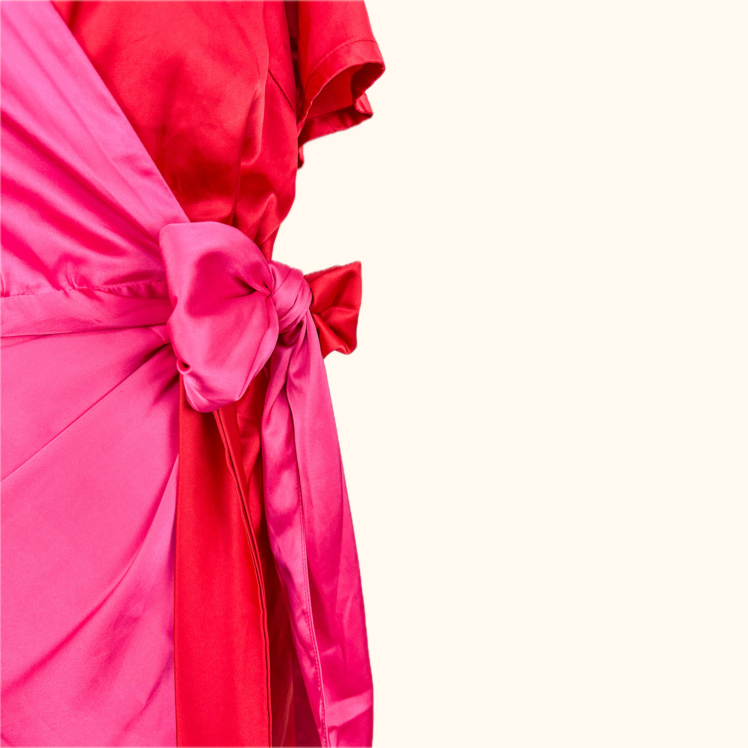 Never Fully Dressed Pink and Red Wrap Mini Dress – Sunshine Thrift