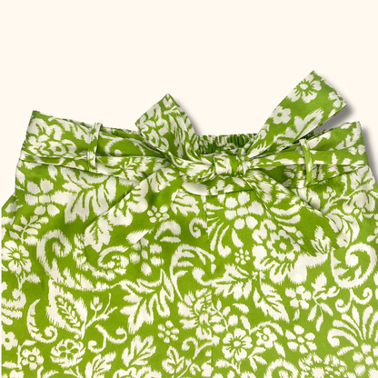 River Island Green Floral Satin Flowy Shorts High Waist - Size 8