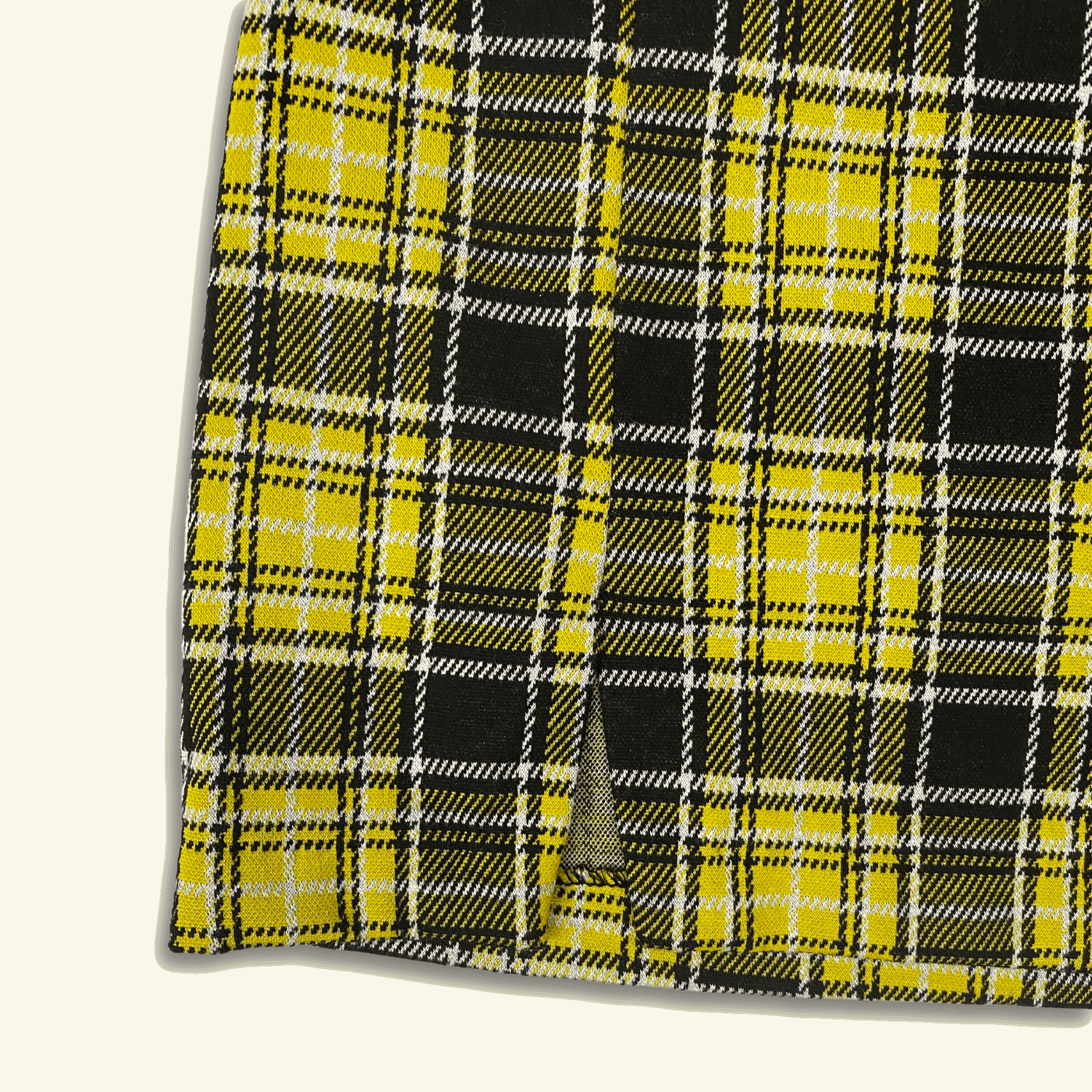 H&amp;M Plaid Yellow Mini Skirt - Size XS - H&amp;M - Skirts