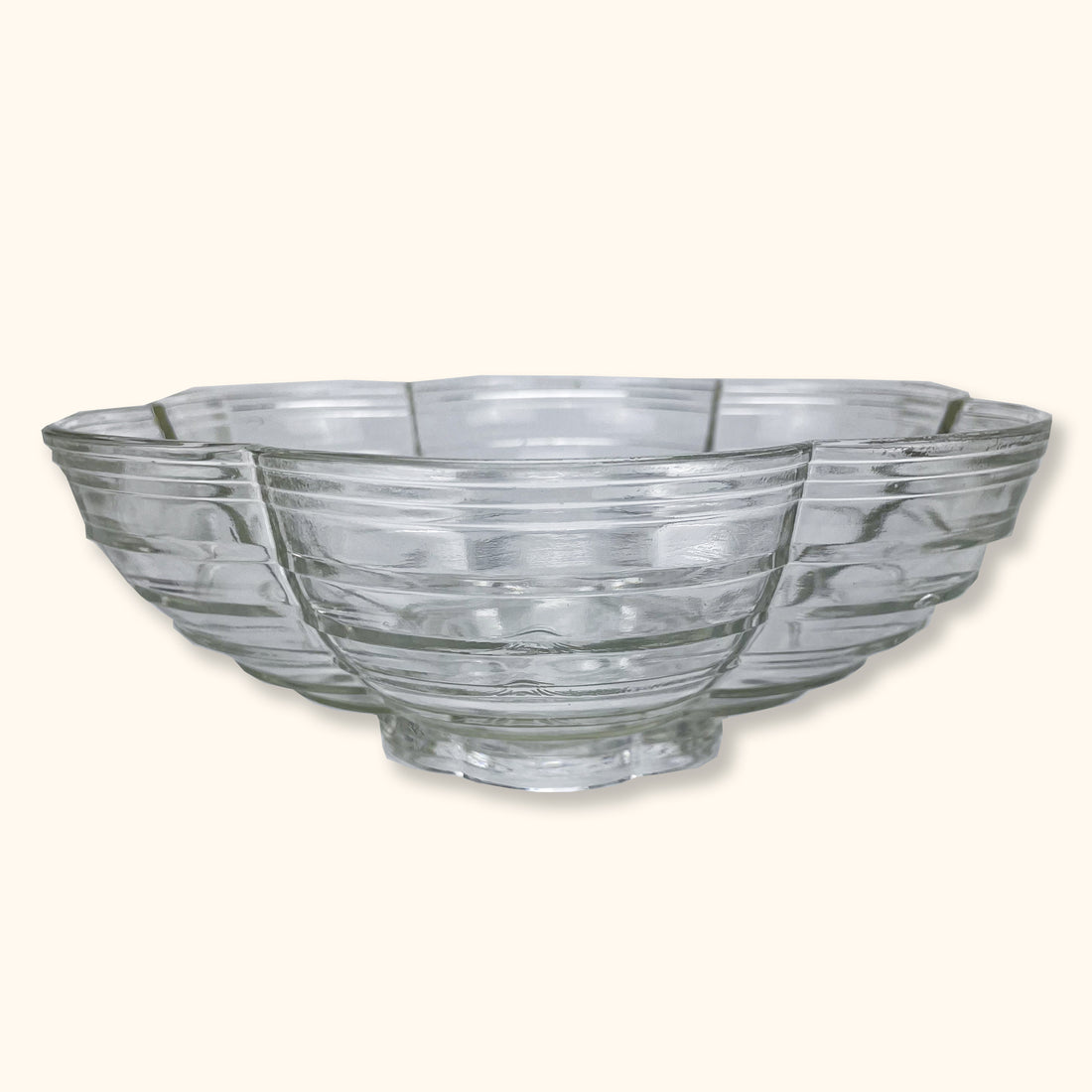 Clear Glass Flower Serving Bowls - Set of 5 -  - Kitchenware