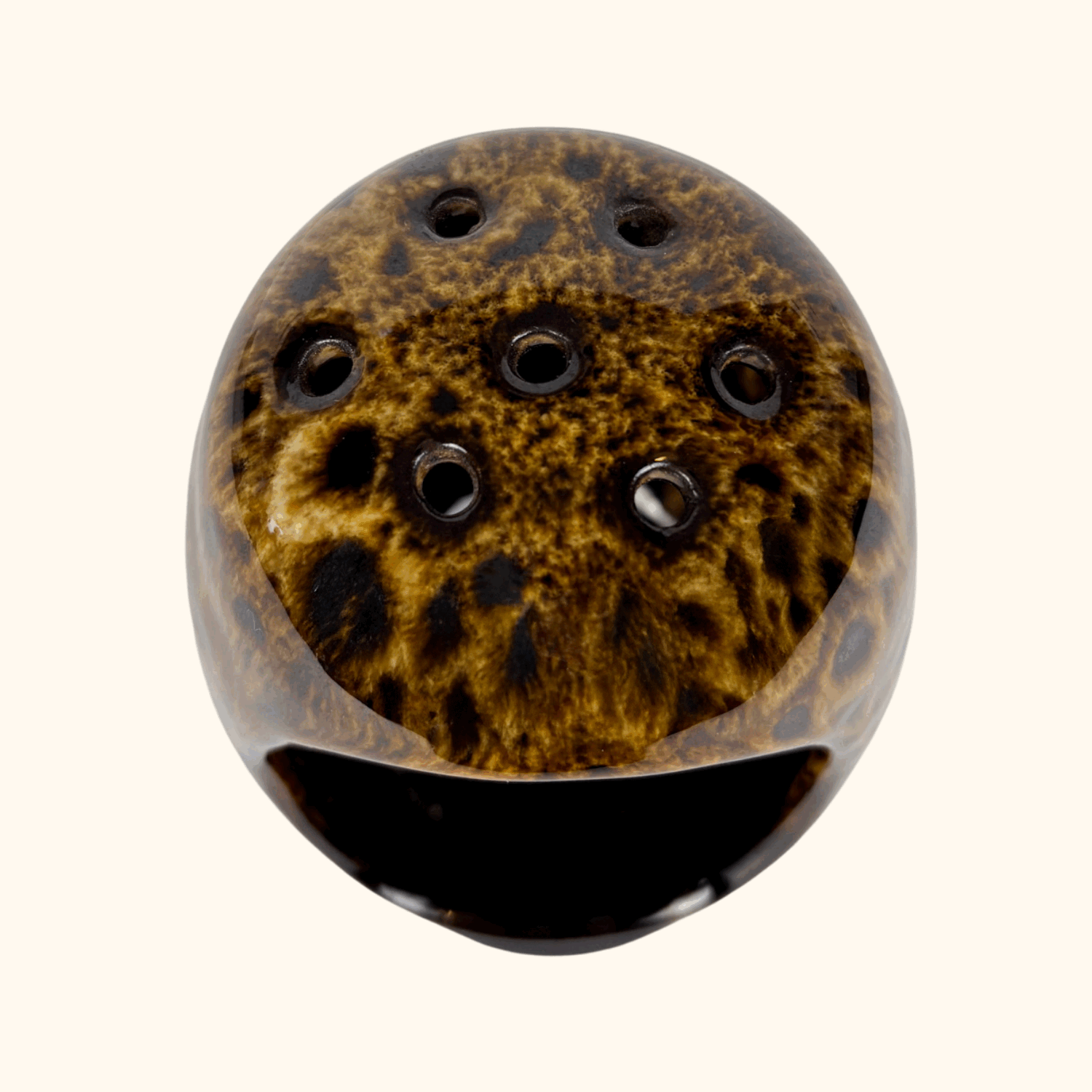 Ceramic Tortoise Shell Drip Tea Light Holder Sunshine Thrift