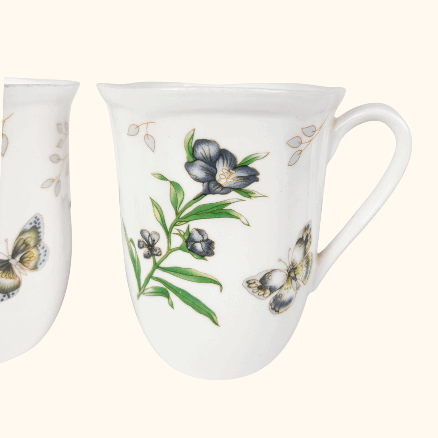Sabichi Bone China Floral Mugs - Set of 2 Sabichi