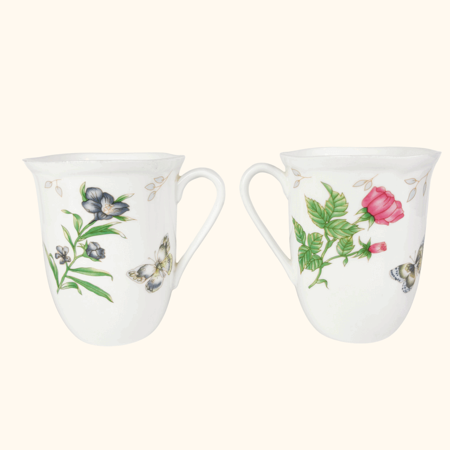 Sabichi Bone China Floral Mugs - Set of 2 Sabichi