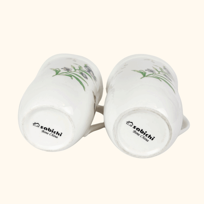 Sabichi Bone China Floral Mugs - Set of 2 Sabichi