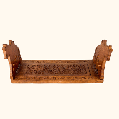 Vintage Hand Carved Horse Book Slide -  - Decoration