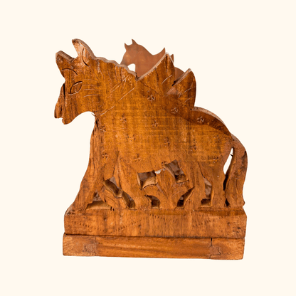 Vintage Hand Carved Horse Book Slide -  - Decoration
