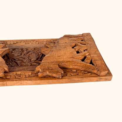 Vintage Hand Carved Horse Book Slide -  - Decoration