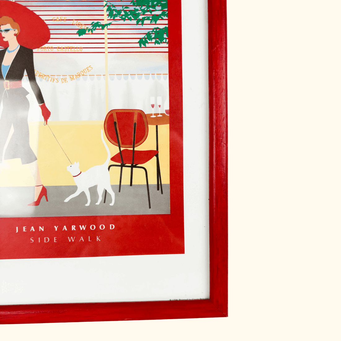 Vintage 1980s Jean Yarwood Side Walk Framed Print Jean Yarwood