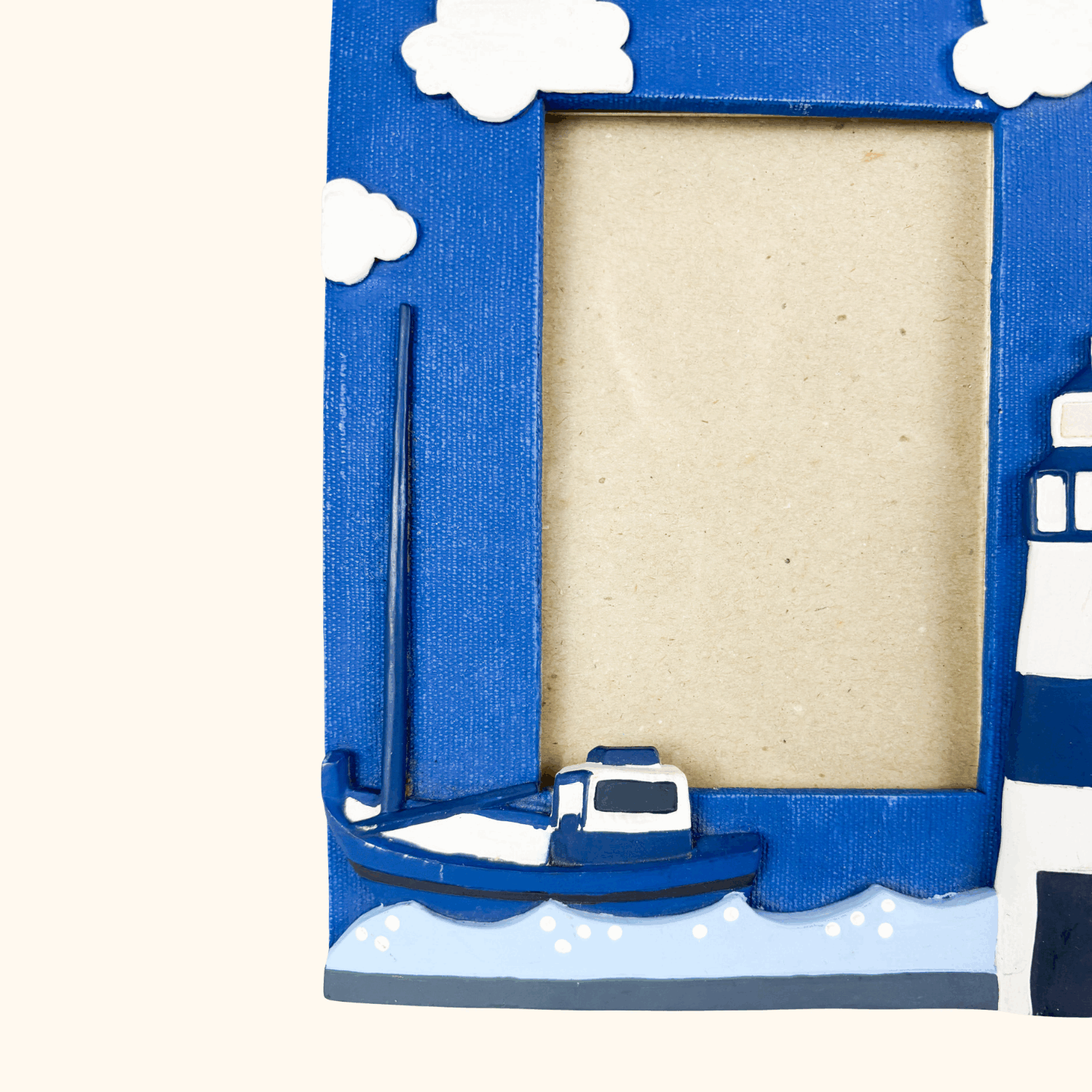 Blue Nautical Lighthouse Resin 3D Picture Frame 4x6inch Sunshine Thrift