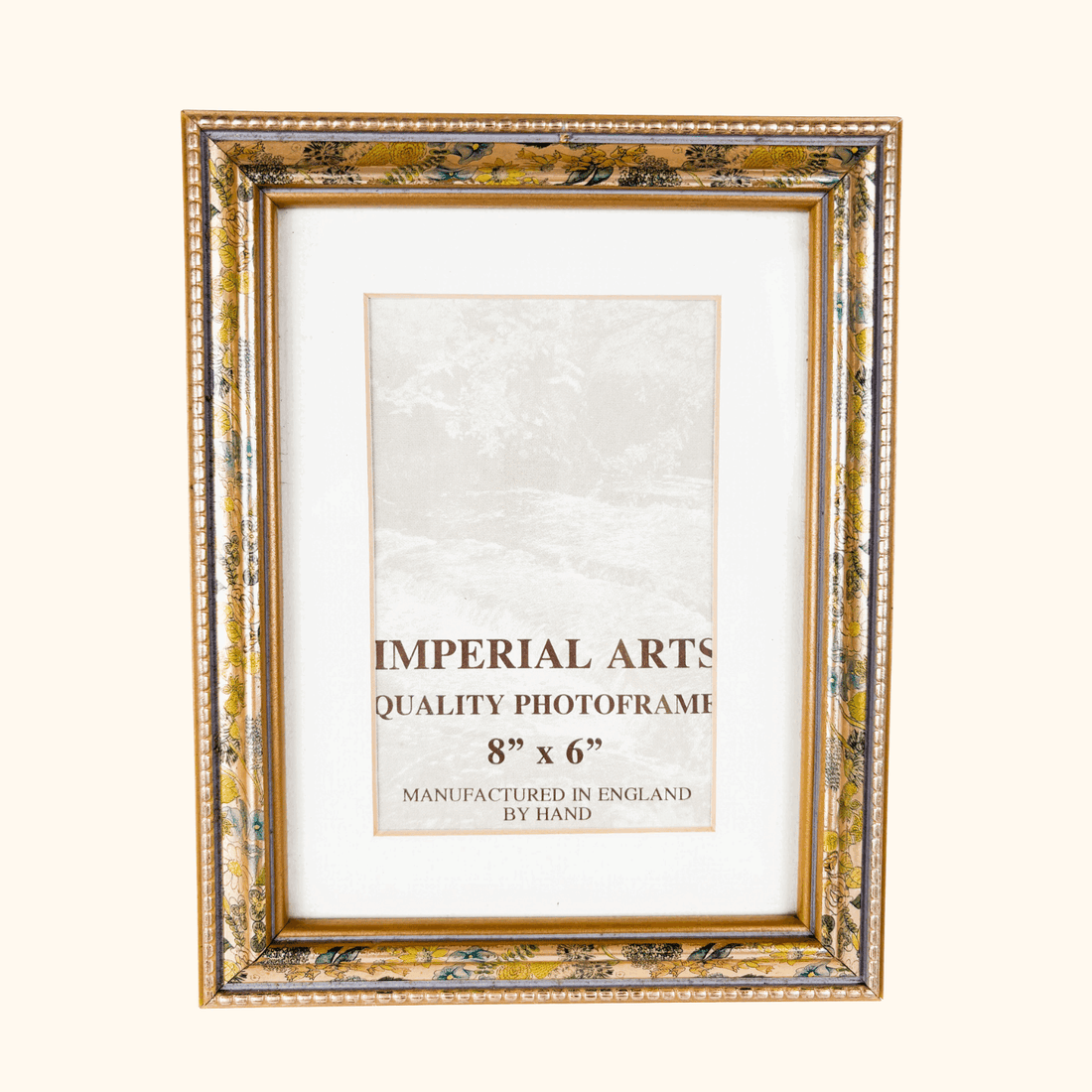Gold Floral Metallic Wooden Picture Frame 6x8inch Imperial Arts