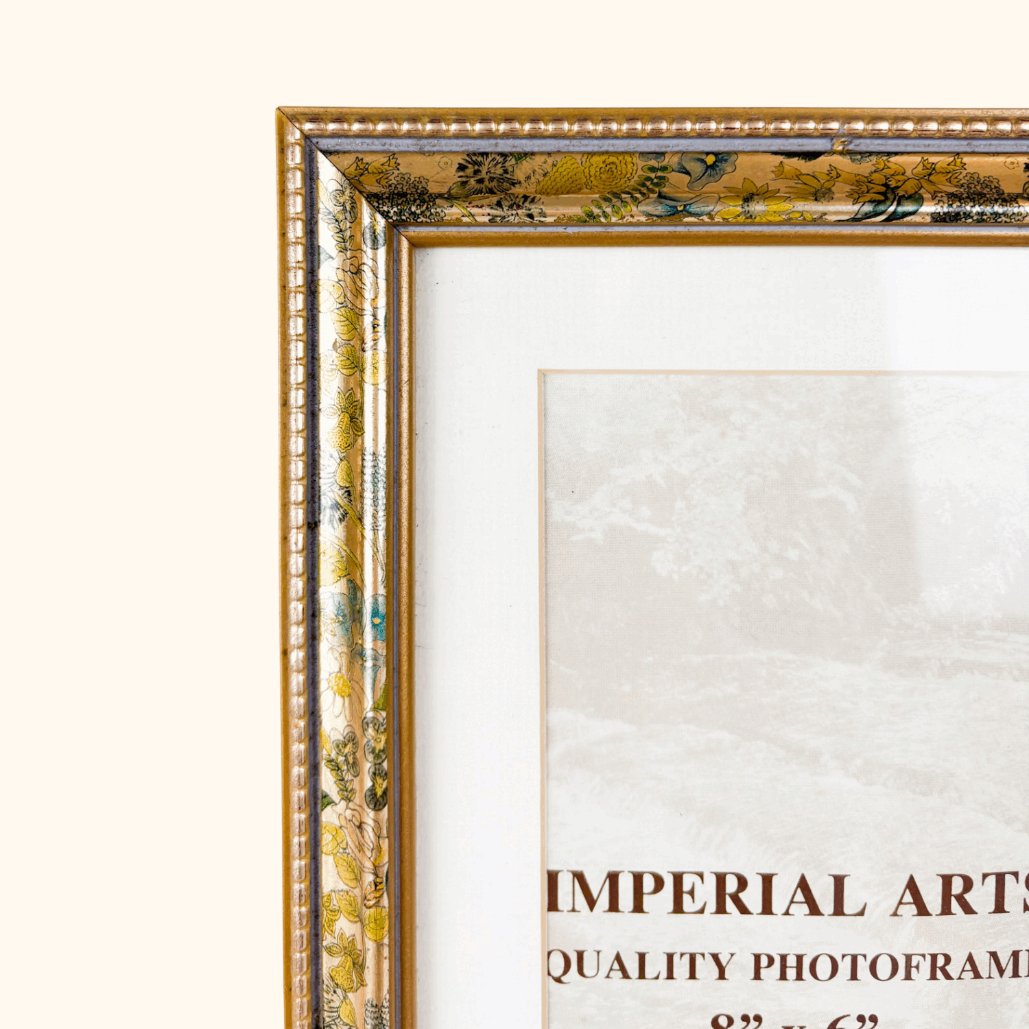 Gold Floral Metallic Wooden Picture Frame 6x8inch Imperial Arts