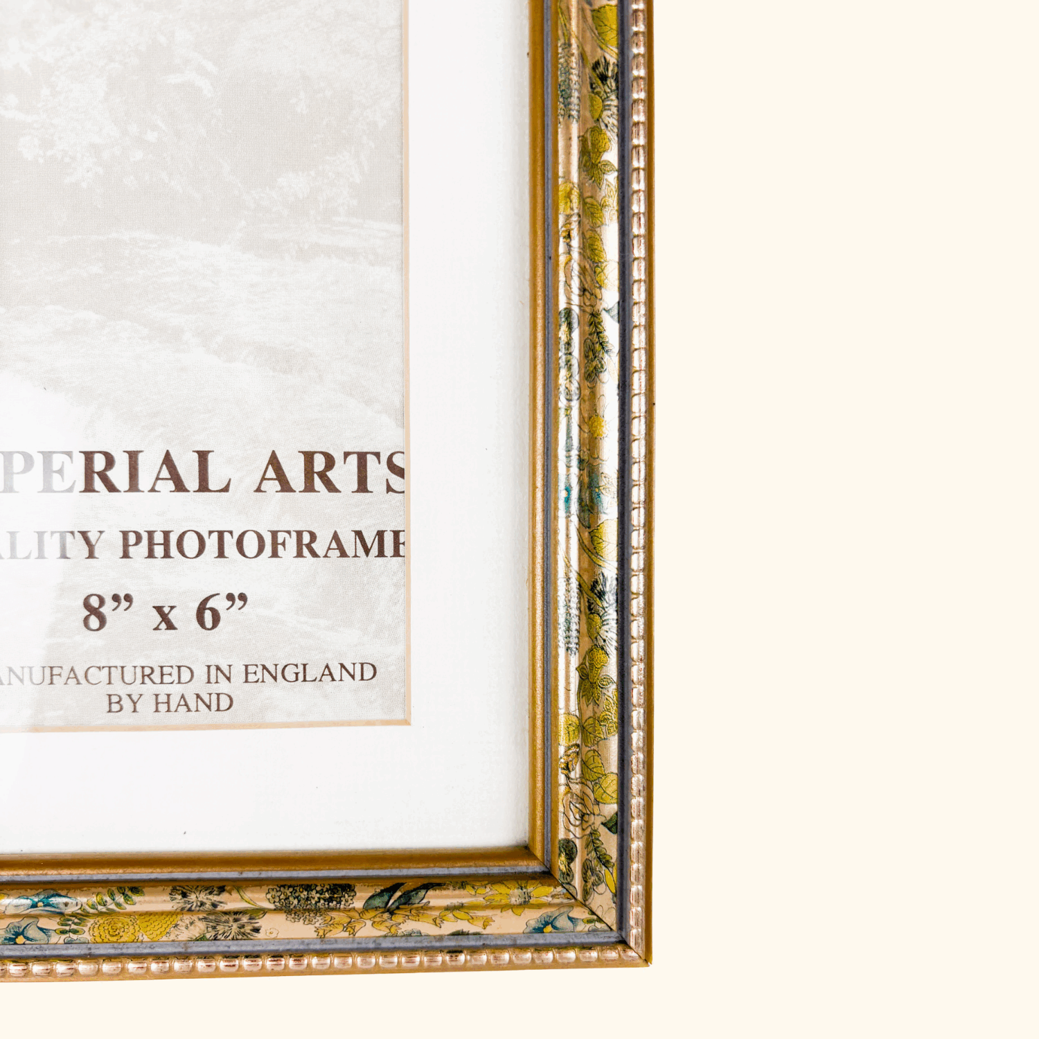 Gold Floral Metallic Wooden Picture Frame 6x8inch Imperial Arts