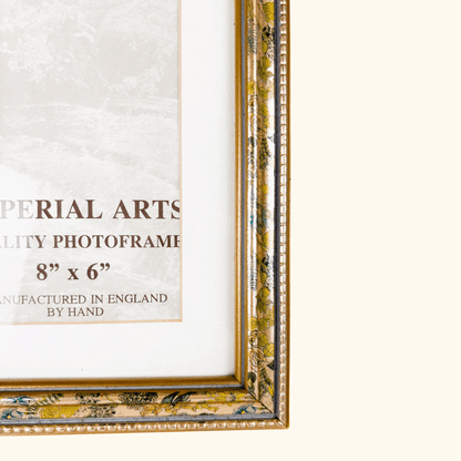 Gold Floral Metallic Wooden Picture Frame 6x8inch Imperial Arts