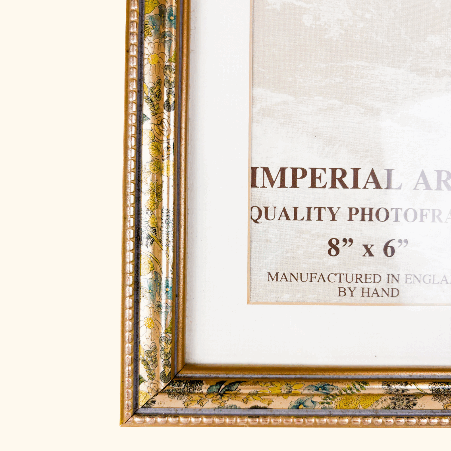 Gold Floral Metallic Wooden Picture Frame 6x8inch Imperial Arts