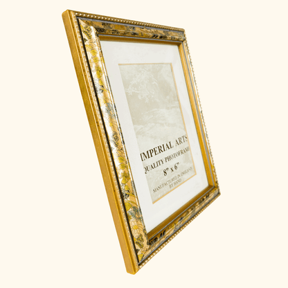 Gold Floral Metallic Wooden Picture Frame 6x8inch Imperial Arts