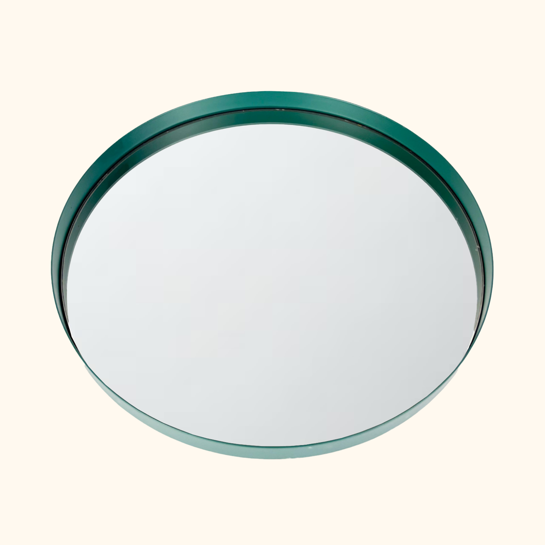 Teal Circle Mirror Tray Sunshine Thrift
