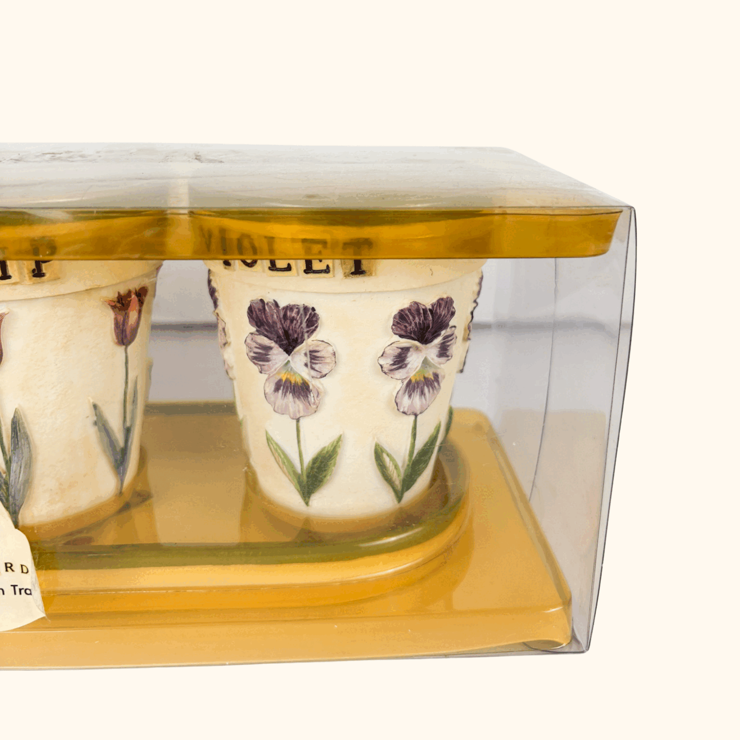 Mini Ceramic Plant Pots With Tray Boxed Sunshine Thrift