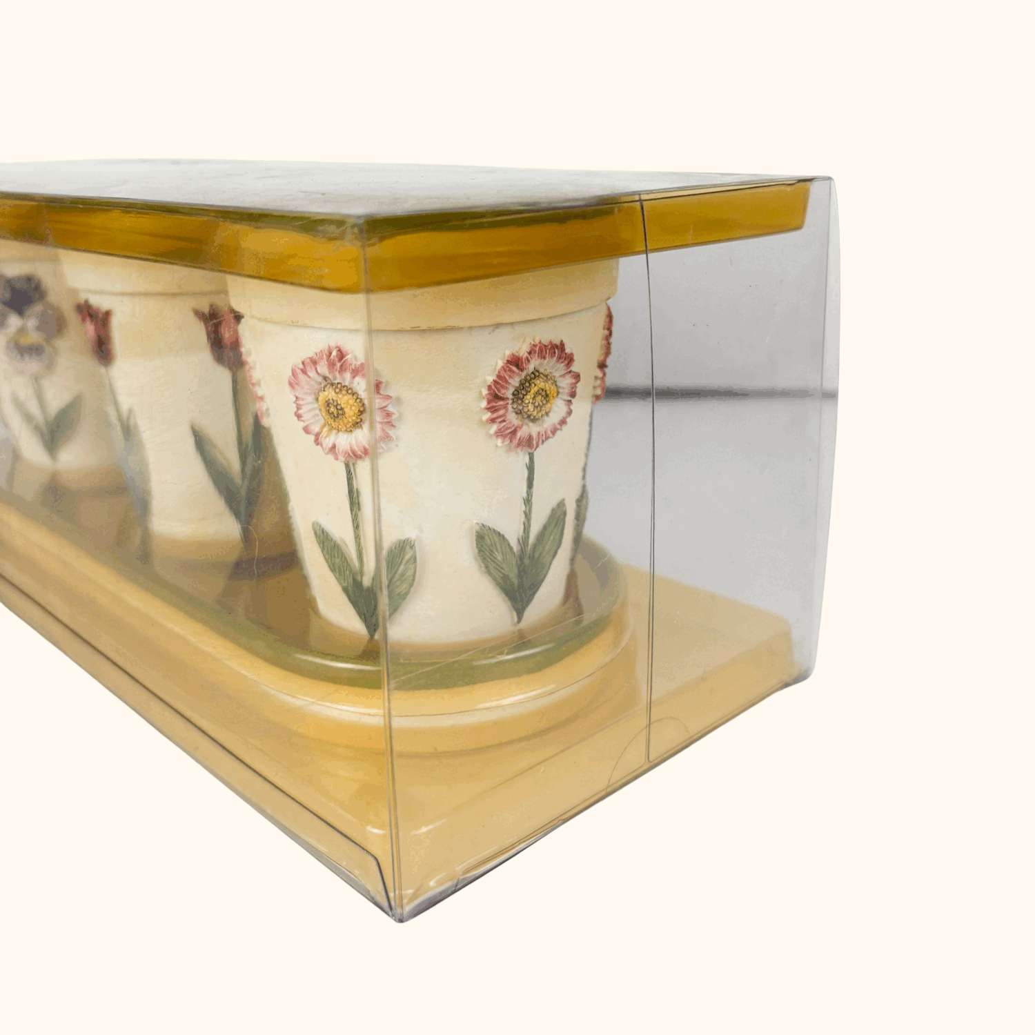 Mini Ceramic Plant Pots With Tray Boxed Sunshine Thrift