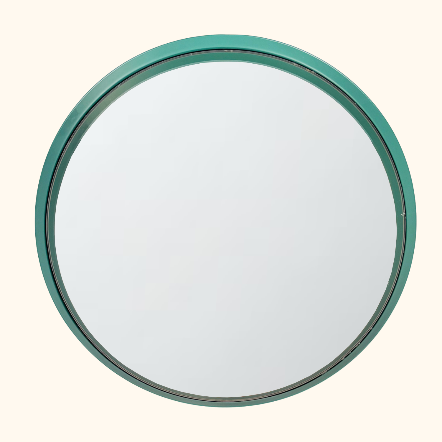 Teal Circle Mirror Tray Sunshine Thrift