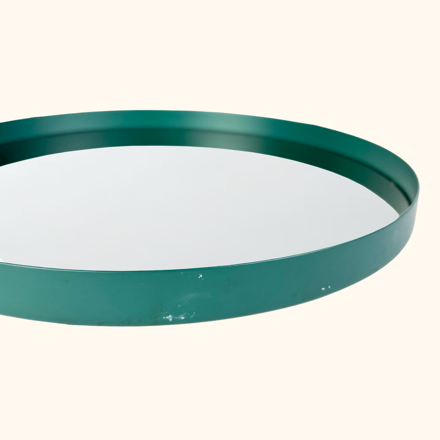 Teal Circle Mirror Tray Sunshine Thrift