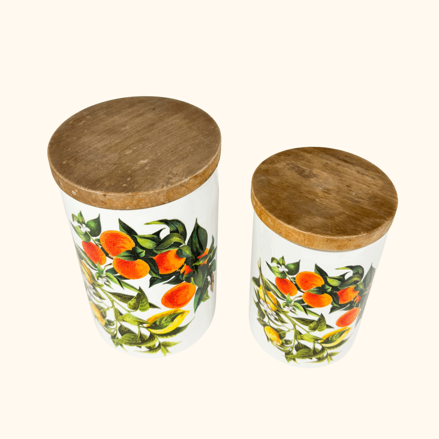 Portmeirion Orange and Lemons Jar With Lid - Set of 2 Portmeirion