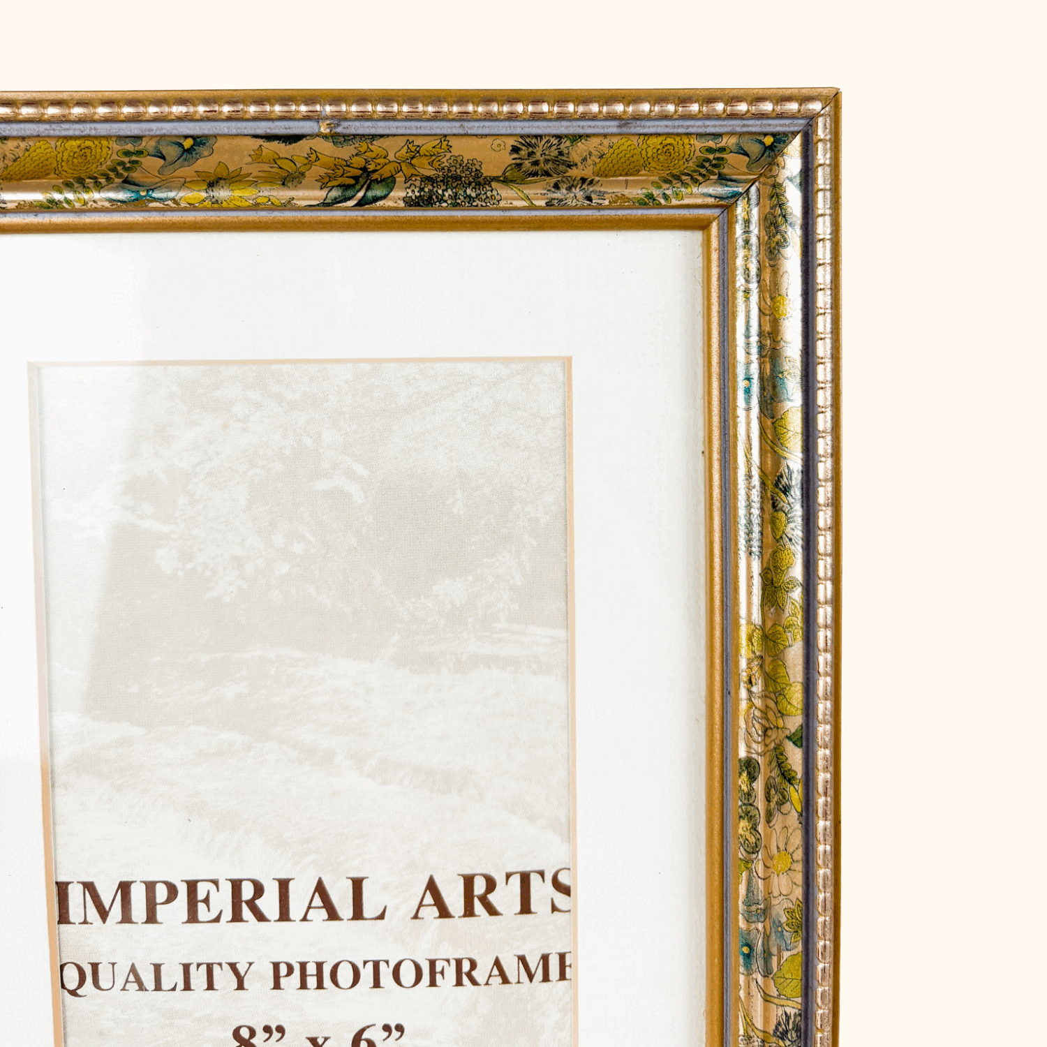 Gold Floral Metallic Wooden Picture Frame 6x8inch Imperial Arts