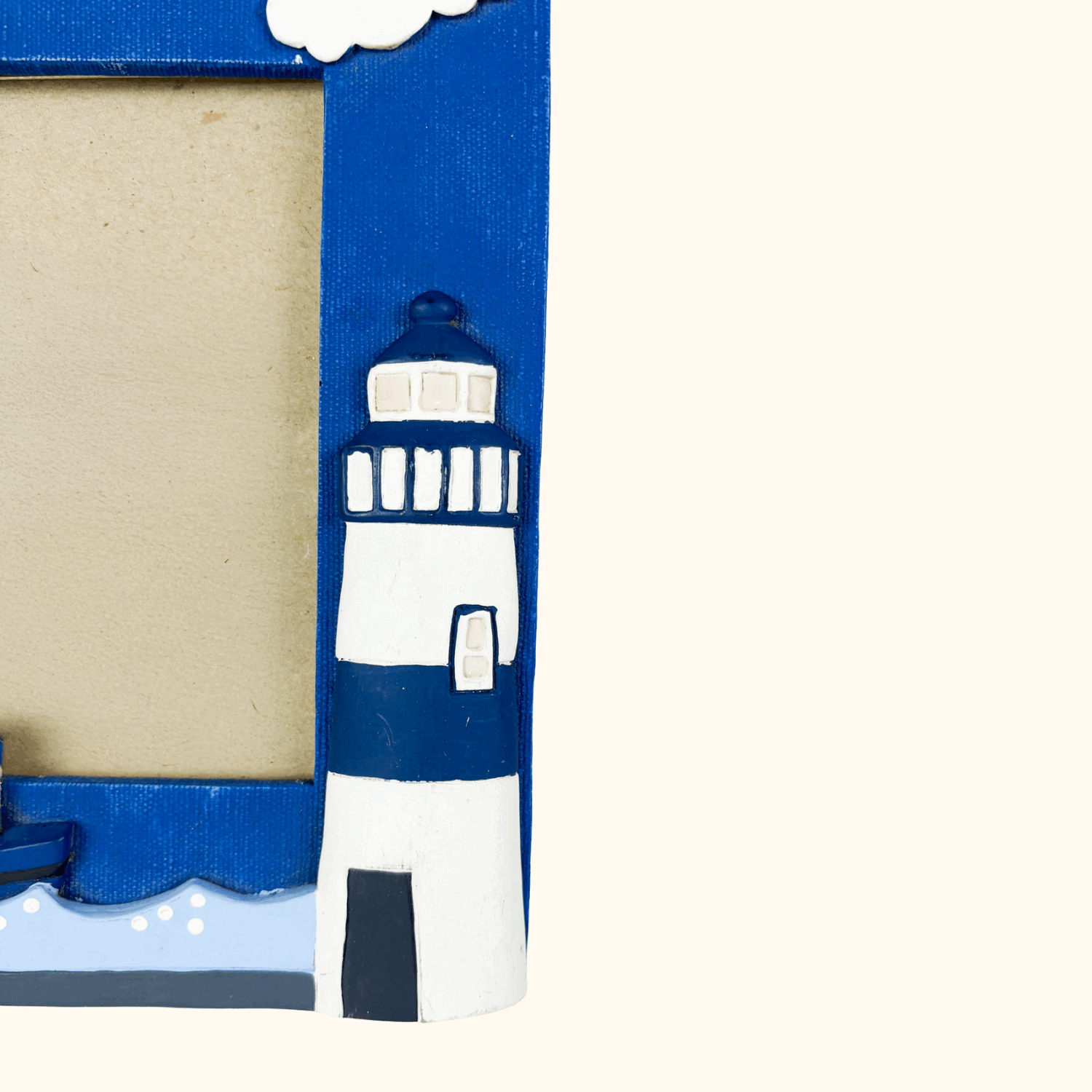 Blue Nautical Lighthouse Resin 3D Picture Frame 4x6inch Sunshine Thrift