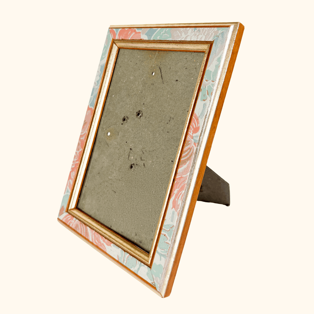 Vintage 1980s Floral Gold Picture Frame 4x6inch Sunshine Thrift