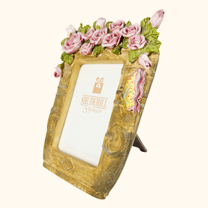 Shudehill Giftware 3D Pink Roses Ceramic Picture Frame Shudehill Giftware