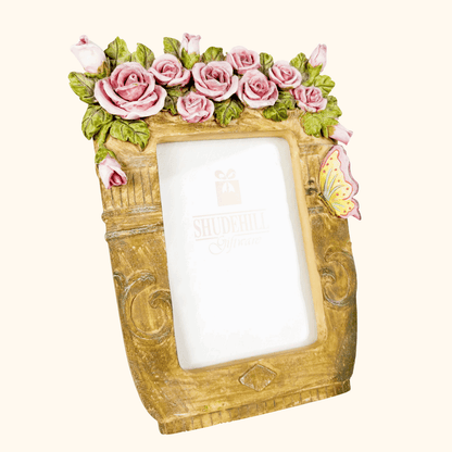 Shudehill Giftware 3D Pink Roses Ceramic Picture Frame Shudehill Giftware
