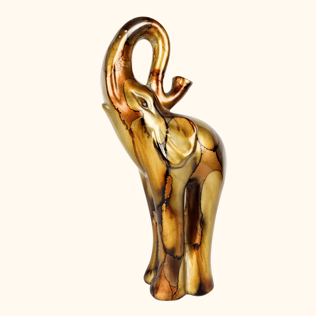 Gold Drip Metal Elephant Ornament Sunshine Thrift