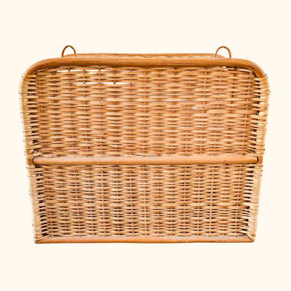 Wicker Rattan Vintage 1970s Wall Storage Sunshine Thrift