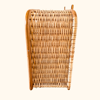 Wicker Rattan Vintage 1970s Wall Storage Sunshine Thrift