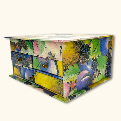 Colourful Paper Jewellery Box with Drawers and Mirror - Sunshine Thrift - Decoration