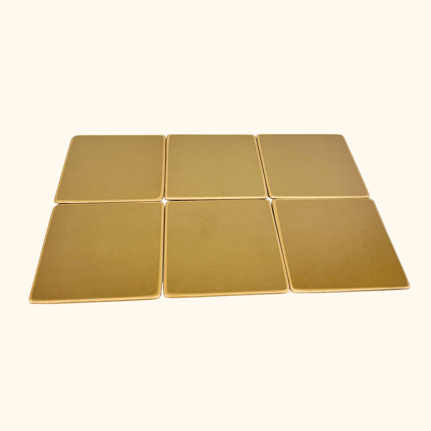 Pimpernel Plain Gold Cork Coasters Set of 6 Pimpernel