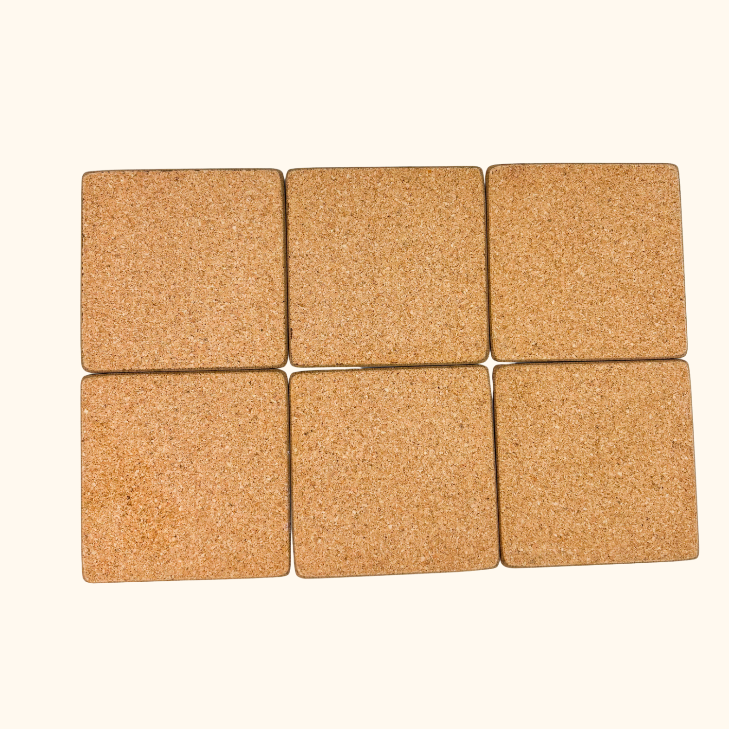Pimpernel Plain Gold Cork Coasters Set of 6 Pimpernel
