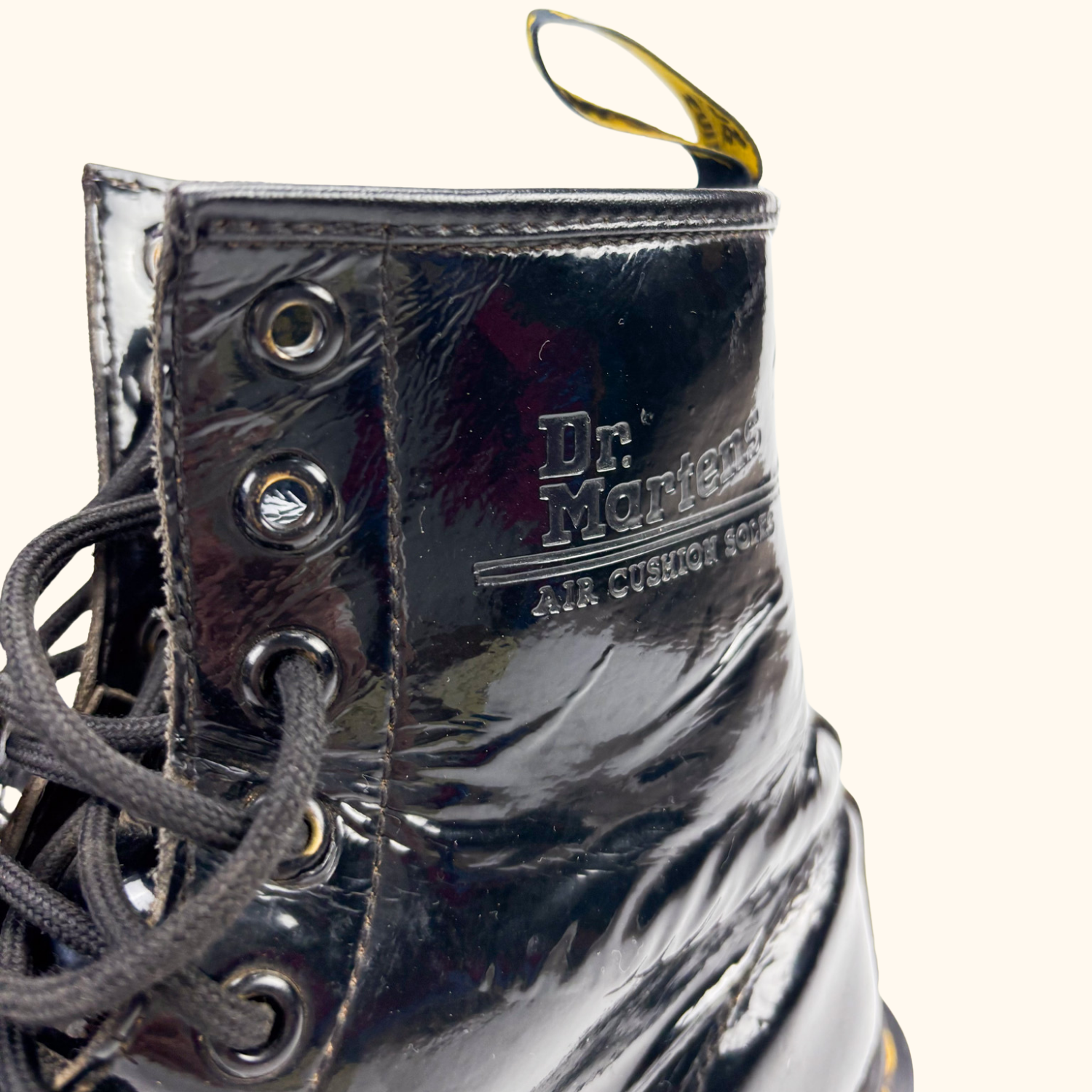 Dr Martens Black Patent Leather Boots - Size 5 Dr Martens