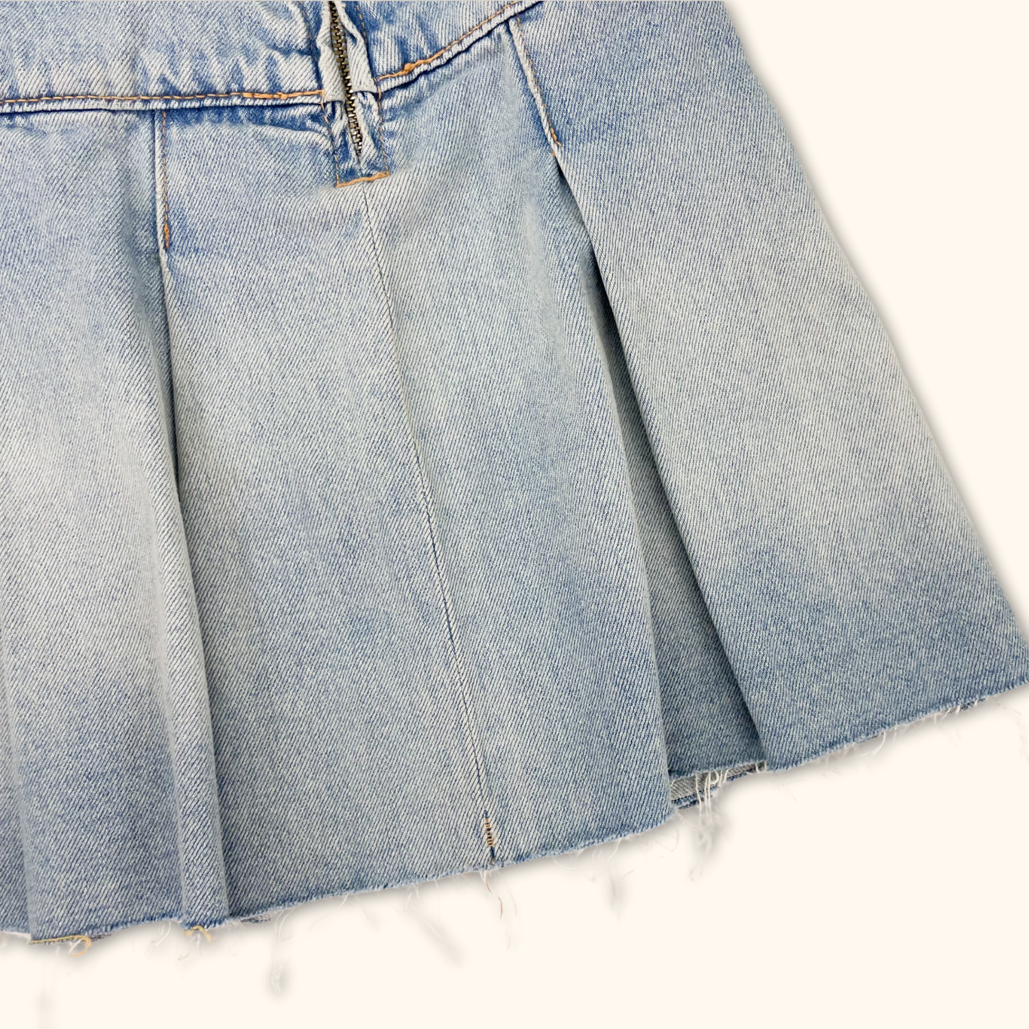 Zara Denim Pleated Mini Skirt - Size XL