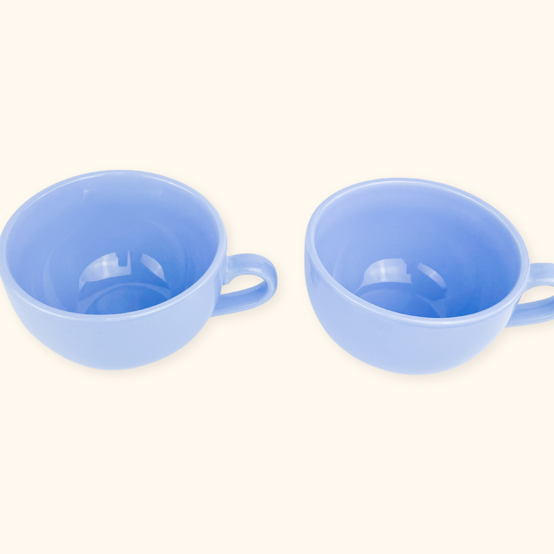 Tams Pottery Lilac Large Coffee Mugs Set of 2