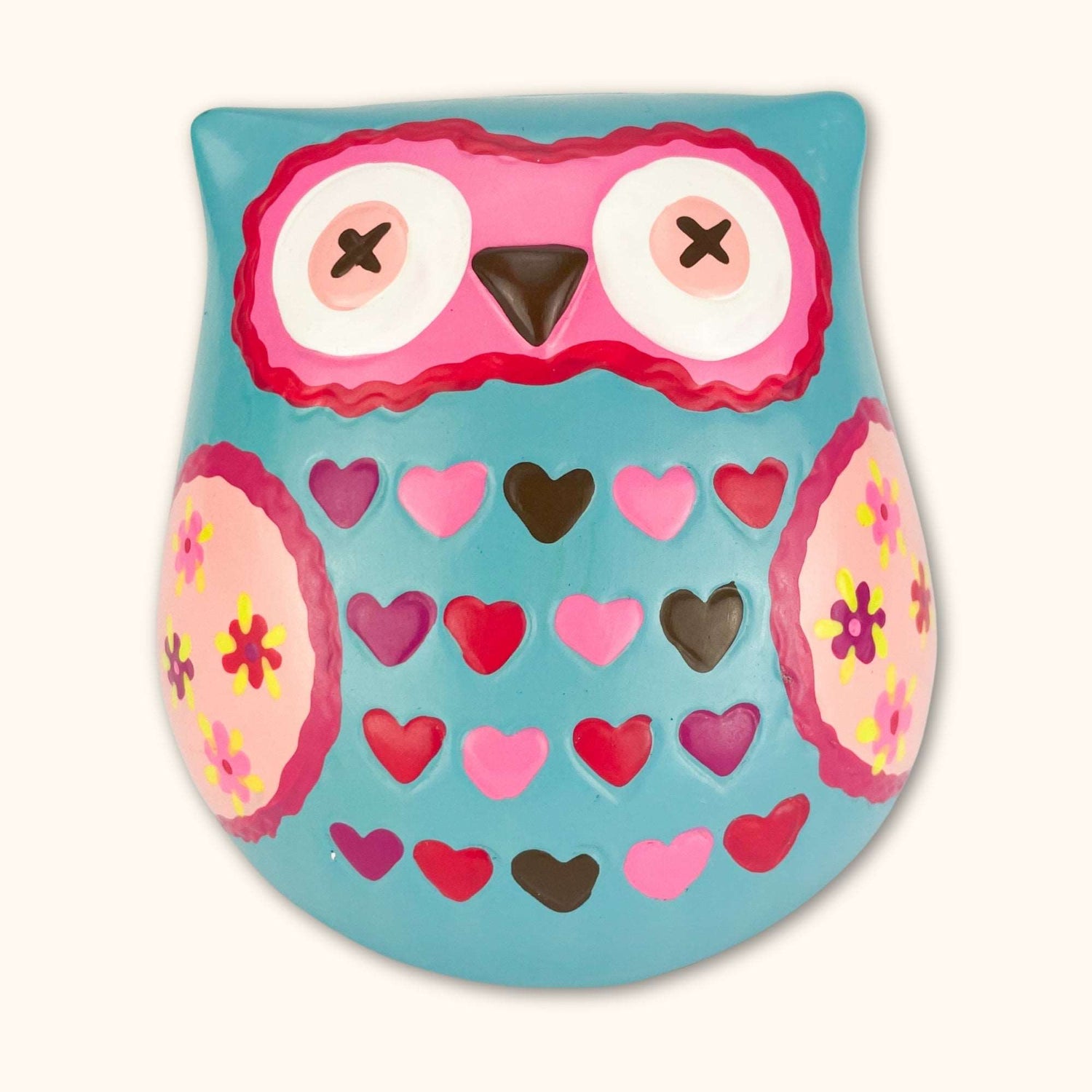 Blue and Pink Owl Shaped Unique Piggy Bank - Sunshine Thrift - Ornaments