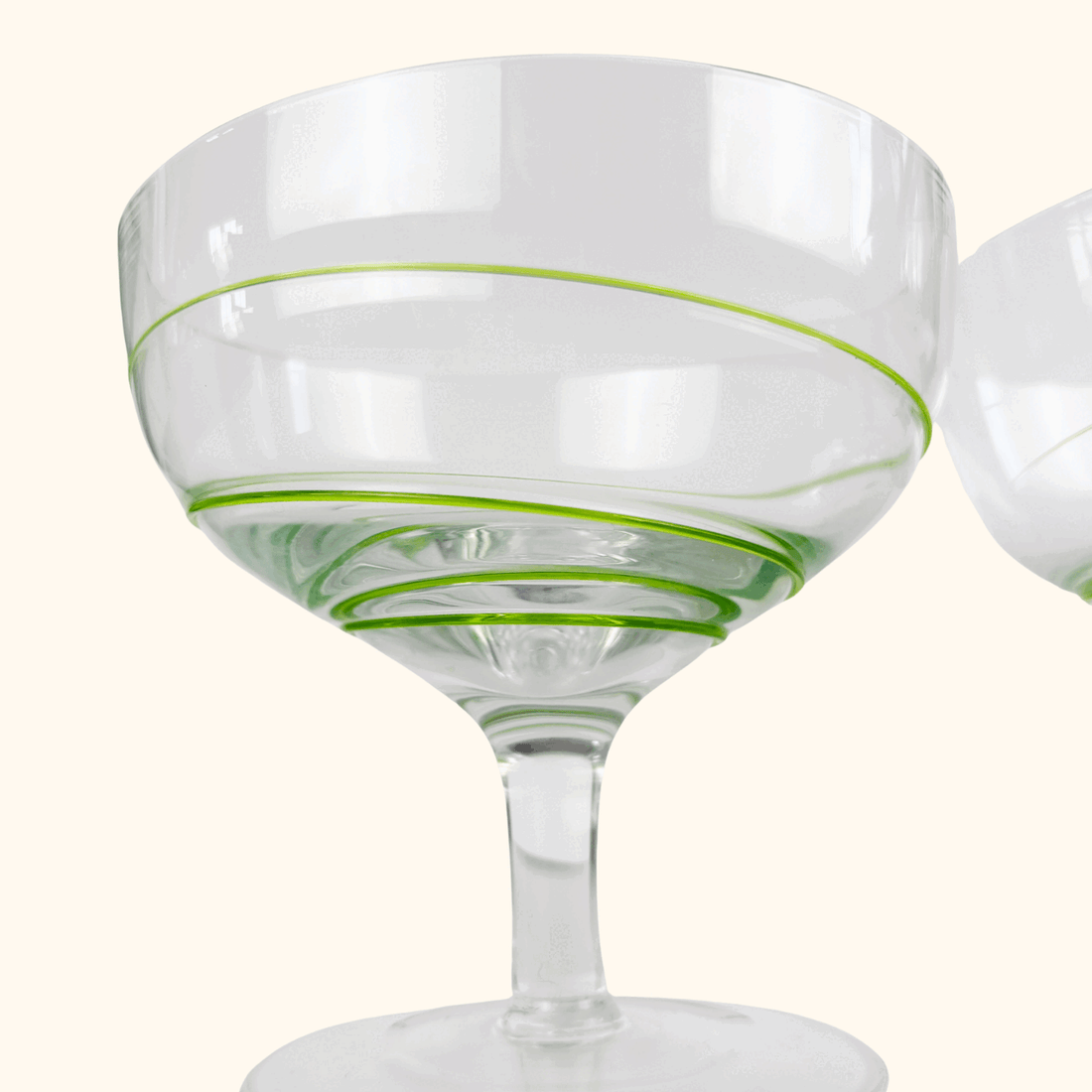 Green Swirl Dessert Bowls Set of 3 Sunshine Thrift