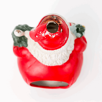 Vintage Father Christmas Ceramic Tea Light Candle Holder Sunshine Thrift
