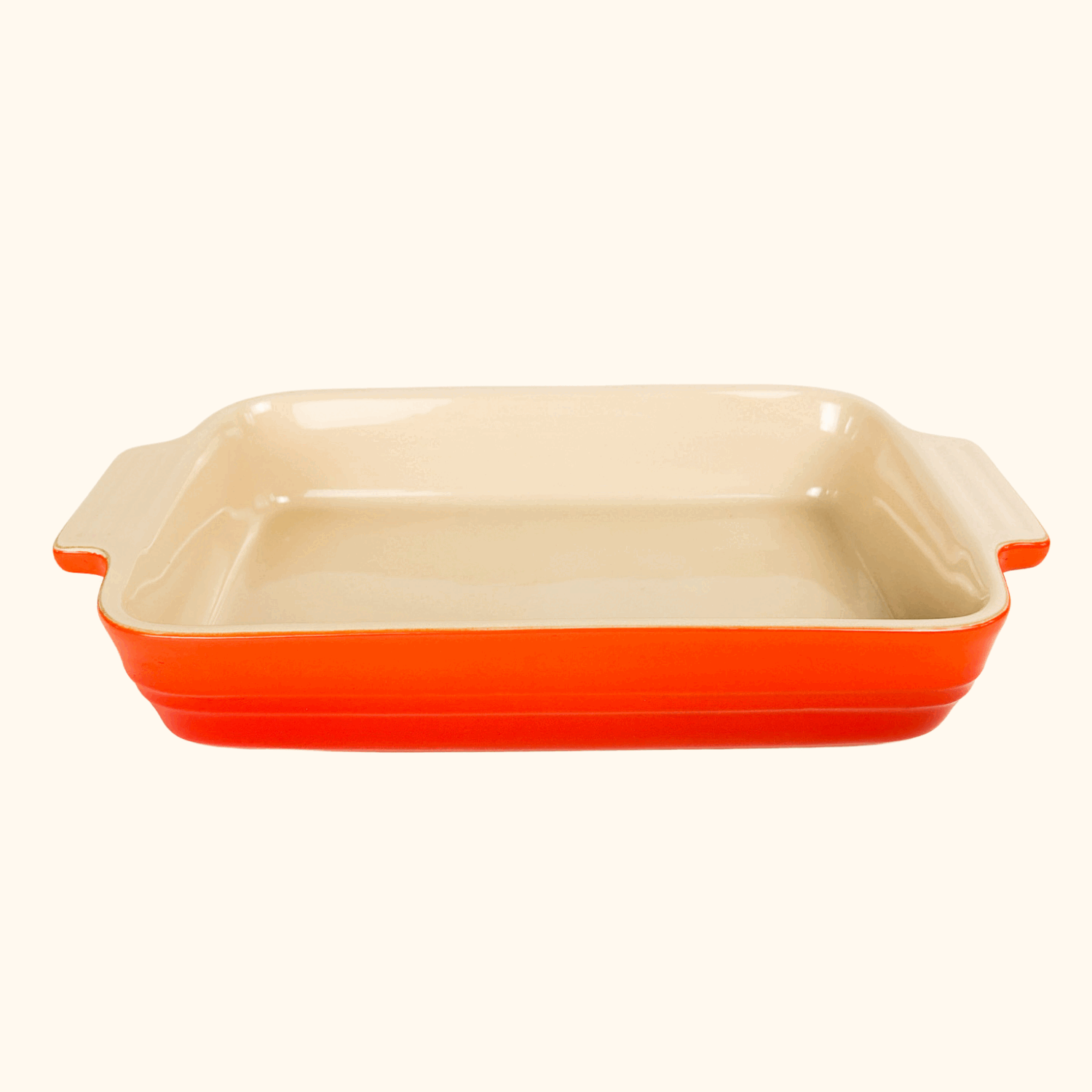 Le Creuset Volcanic Orange Stoneware Classic Rectangular Dish 25cm -  - Kitchenware