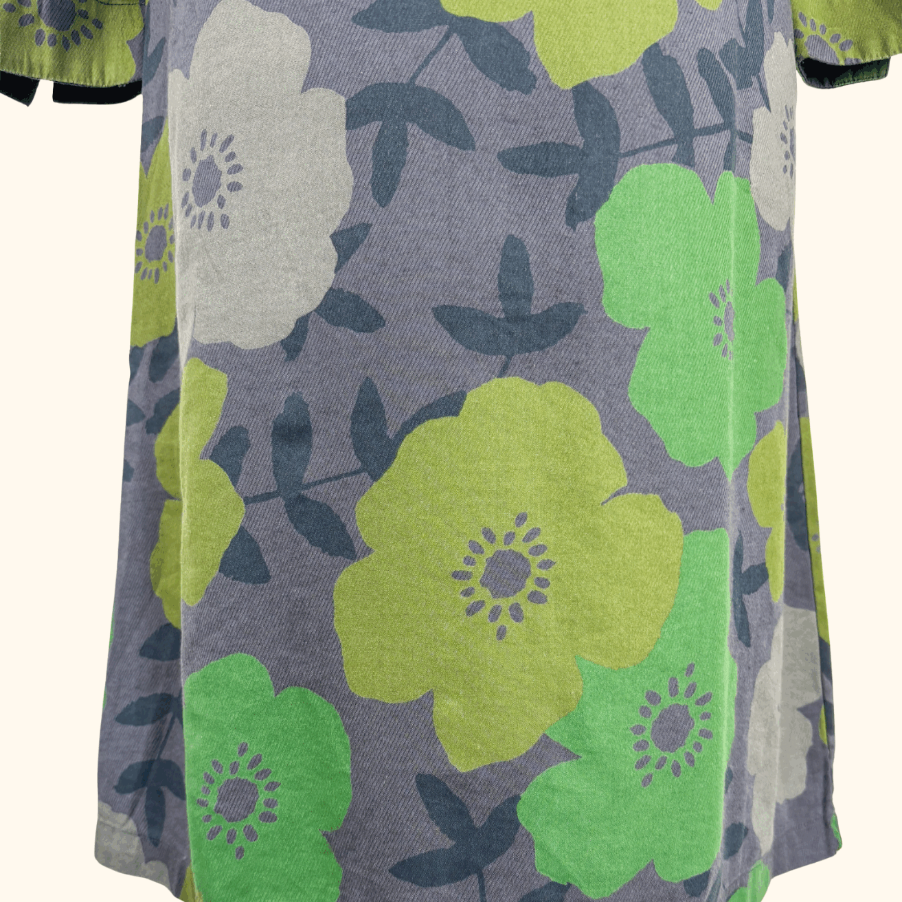 Seasalt Dawn Light Green Floral Dress - Size 8 Seasalt Cornwall