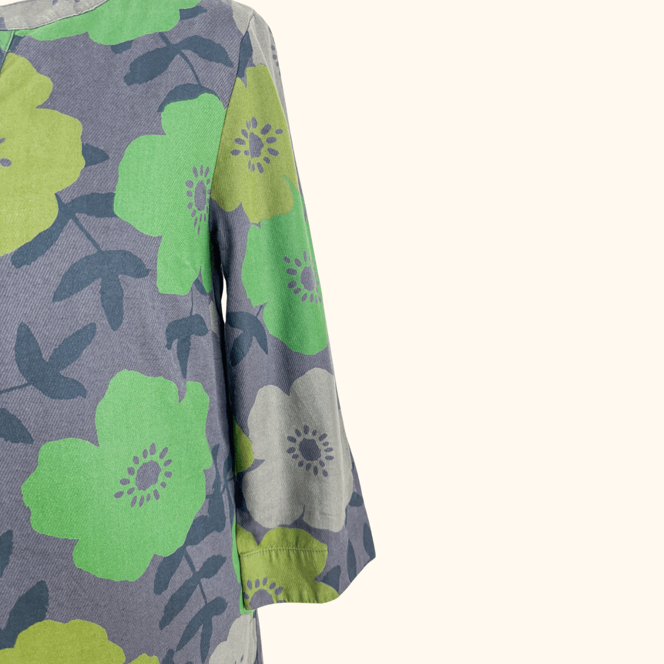 Seasalt Dawn Light Green Floral Dress - Size 8 Seasalt Cornwall