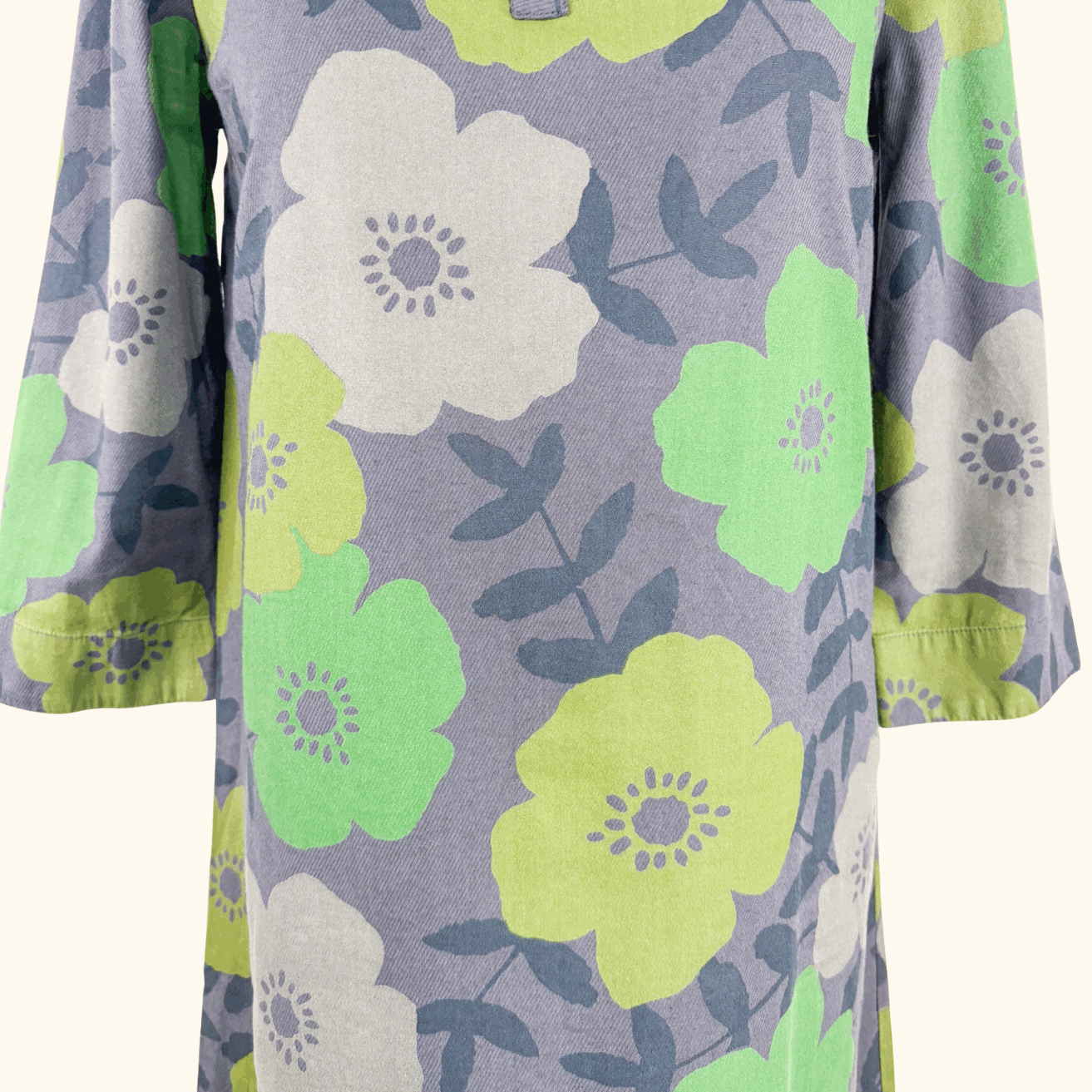 Seasalt Dawn Light Green Floral Dress - Size 8 Seasalt Cornwall