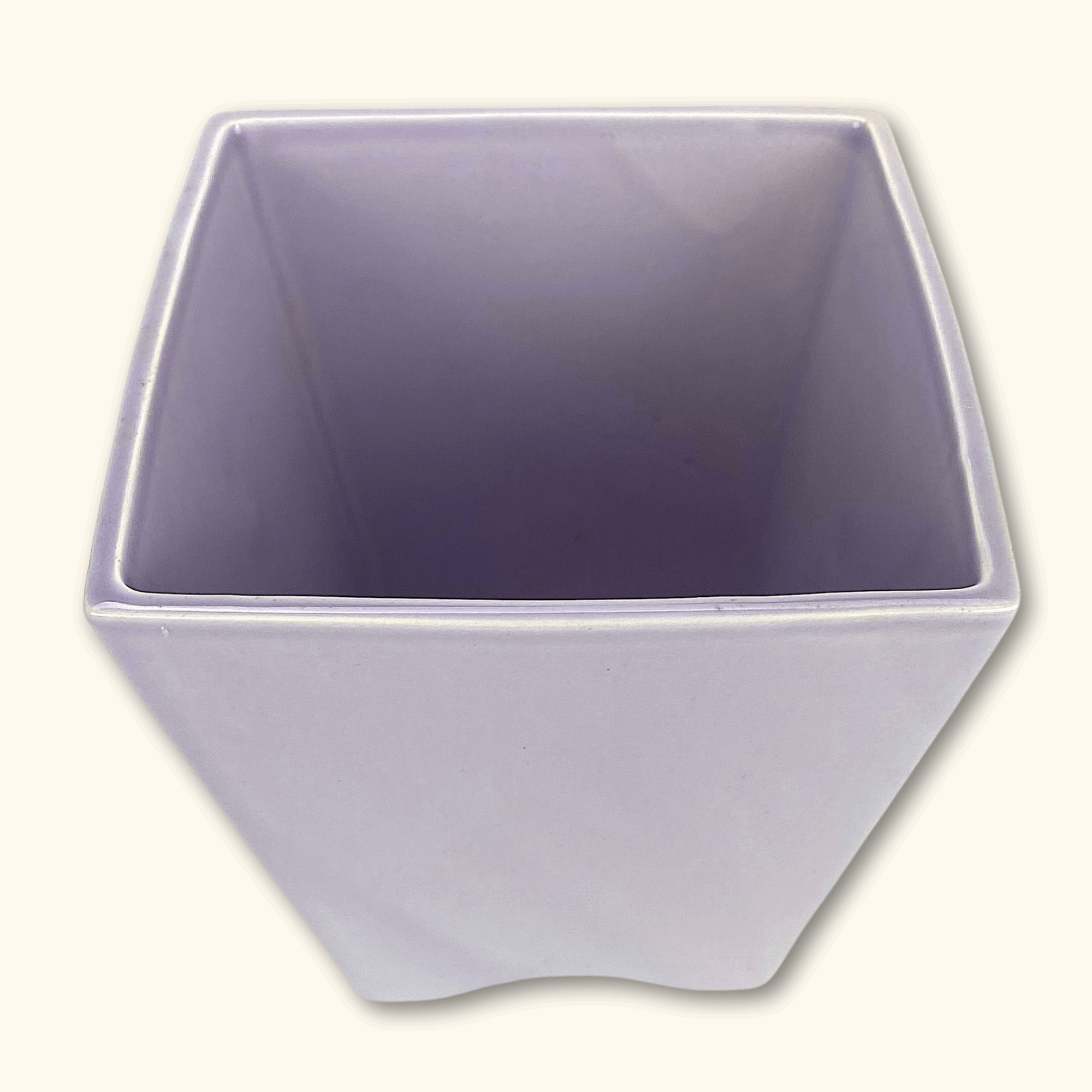 Lilac Purple Vintage Square Ceramic Planter - Sunshine Thrift - Plant pots