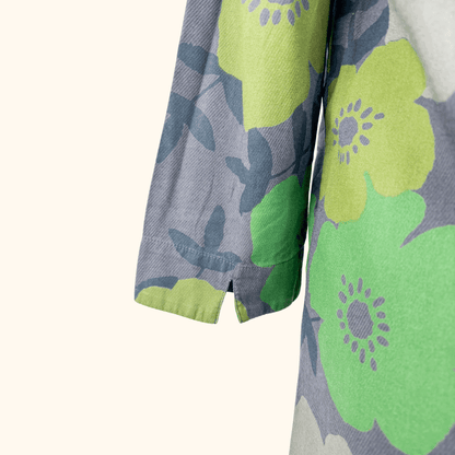 Seasalt Dawn Light Green Floral Dress - Size 8 Seasalt Cornwall