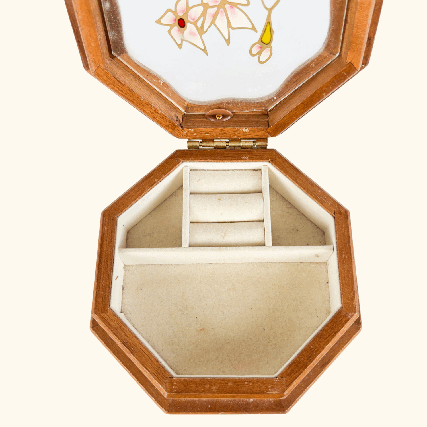 Mele Stained Glass Floral Wood Jewellery Box Mele